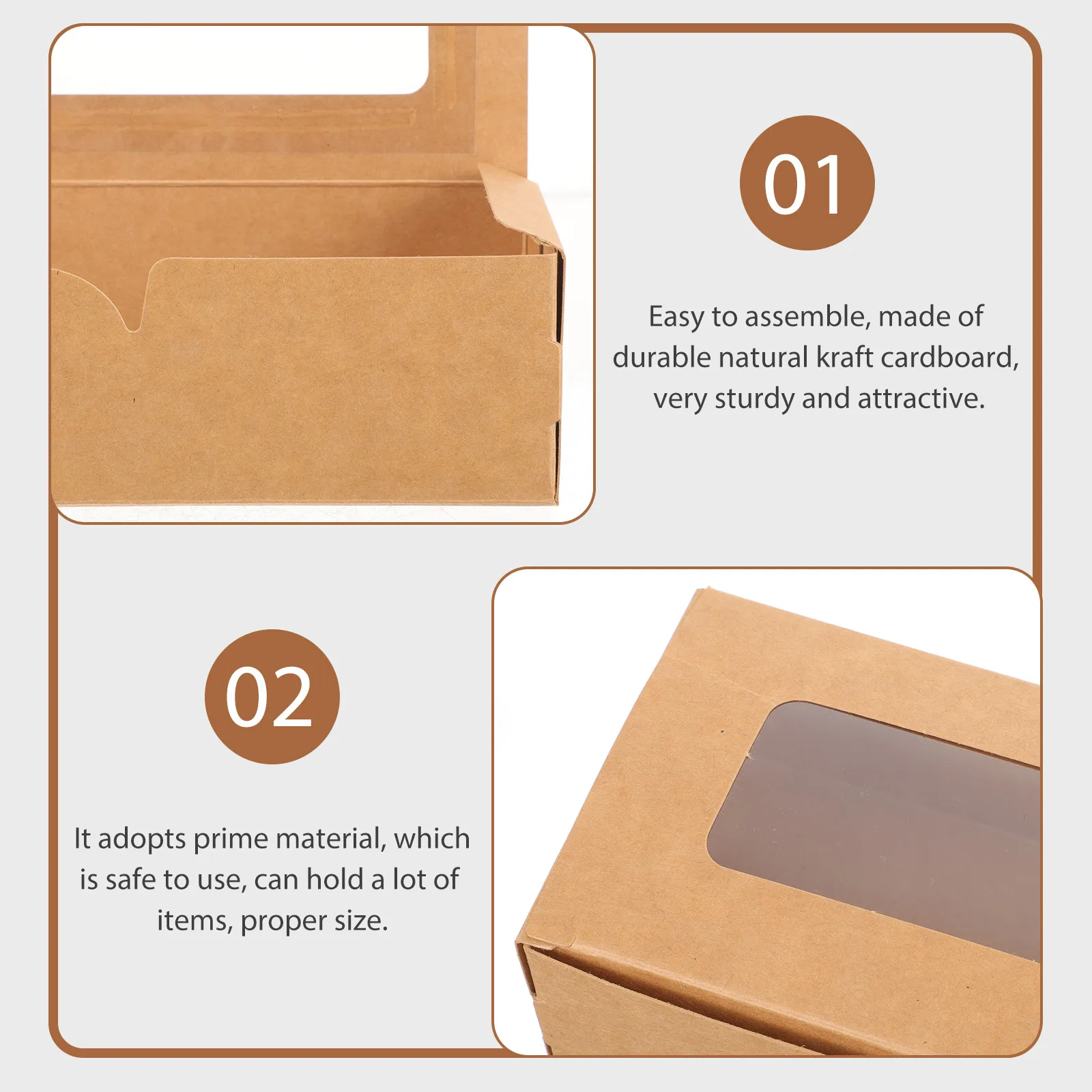 20pcs Bakery With Window Cake Brown Cookie Kraft Paper Dessert Baking Accessories Compact Paper Boxes Household
20pcs Bakery With Window Cake Brown Cookie Kraft Paper Dessert Baking Accessories Compact Paper Boxes Household