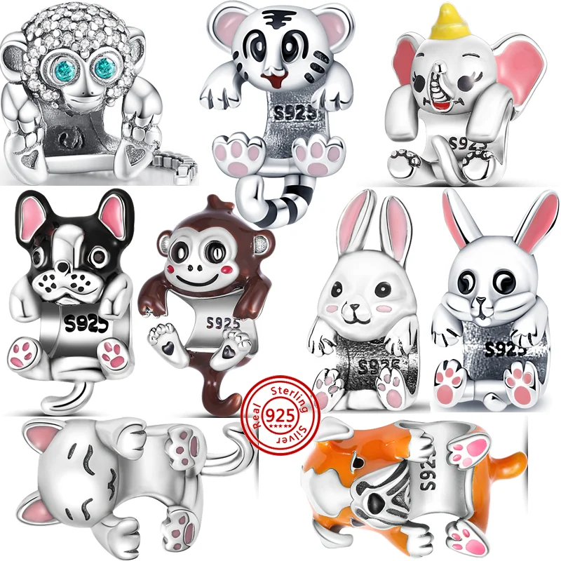 New 925 Sterling Silver Rabbit Monkey Cat Dog Animal Hug Chain Cute Beads Fit Original Pandora Charms Bracelet Women DIY Jewelry
New 925 Sterling Silver Rabbit Monkey Cat Dog Animal Hug Chain Cute Beads Fit Original Pandora Charms Bracelet Women DIY Jewelry