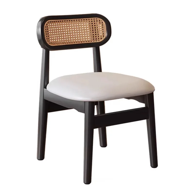 household black rattan chair French high-end retro light luxury backrest dining table and chairs
household black rattan chair French high-end retro light luxury backrest dining table and chairs