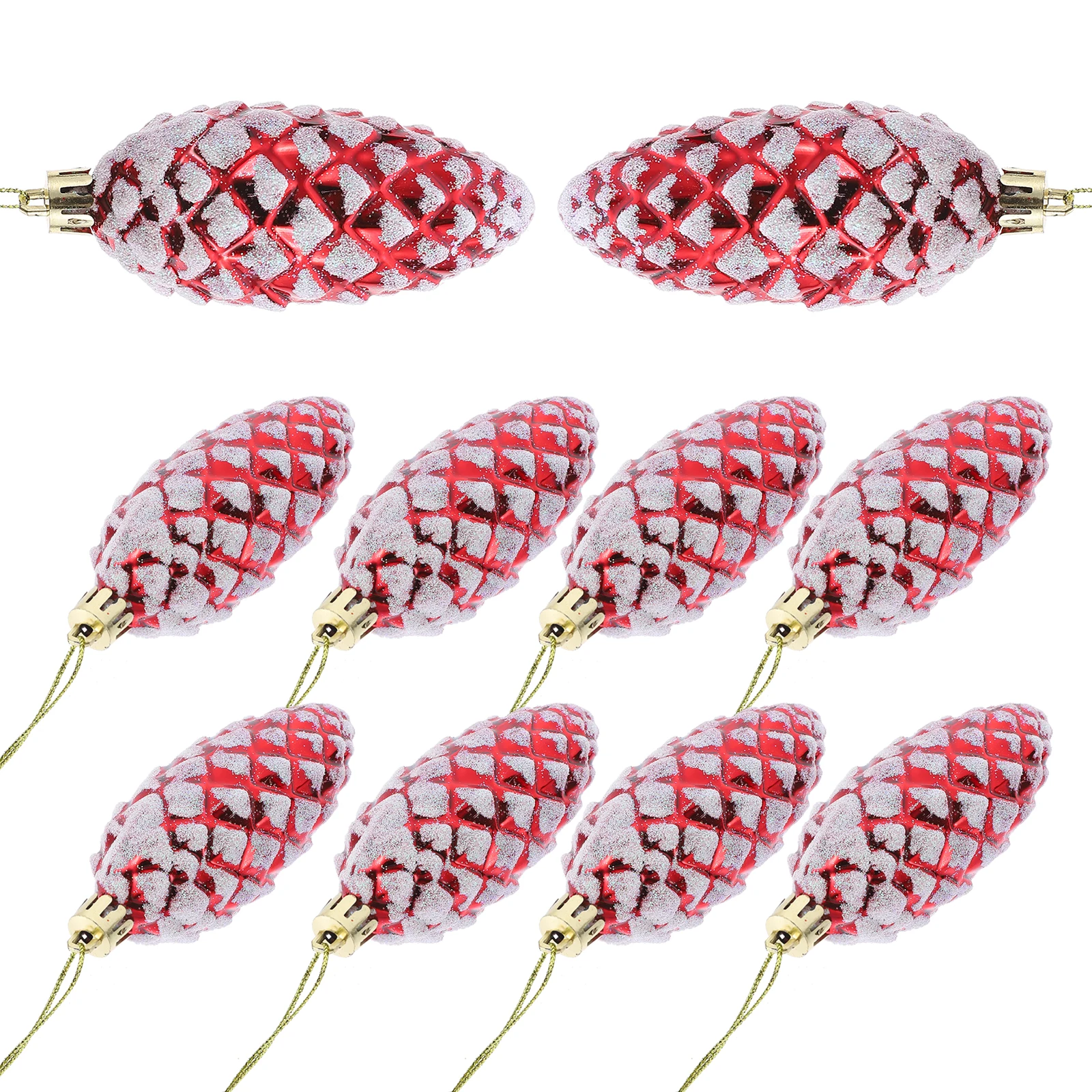 10pcs Cone Balls Christmas naments Plastic Painted Xmas Decor Hanging Charms Pendant New Year Party Home Office
10pcs Cone Balls Christmas naments Plastic Painted Xmas Decor Hanging Charms Pendant New Year Party Home Office