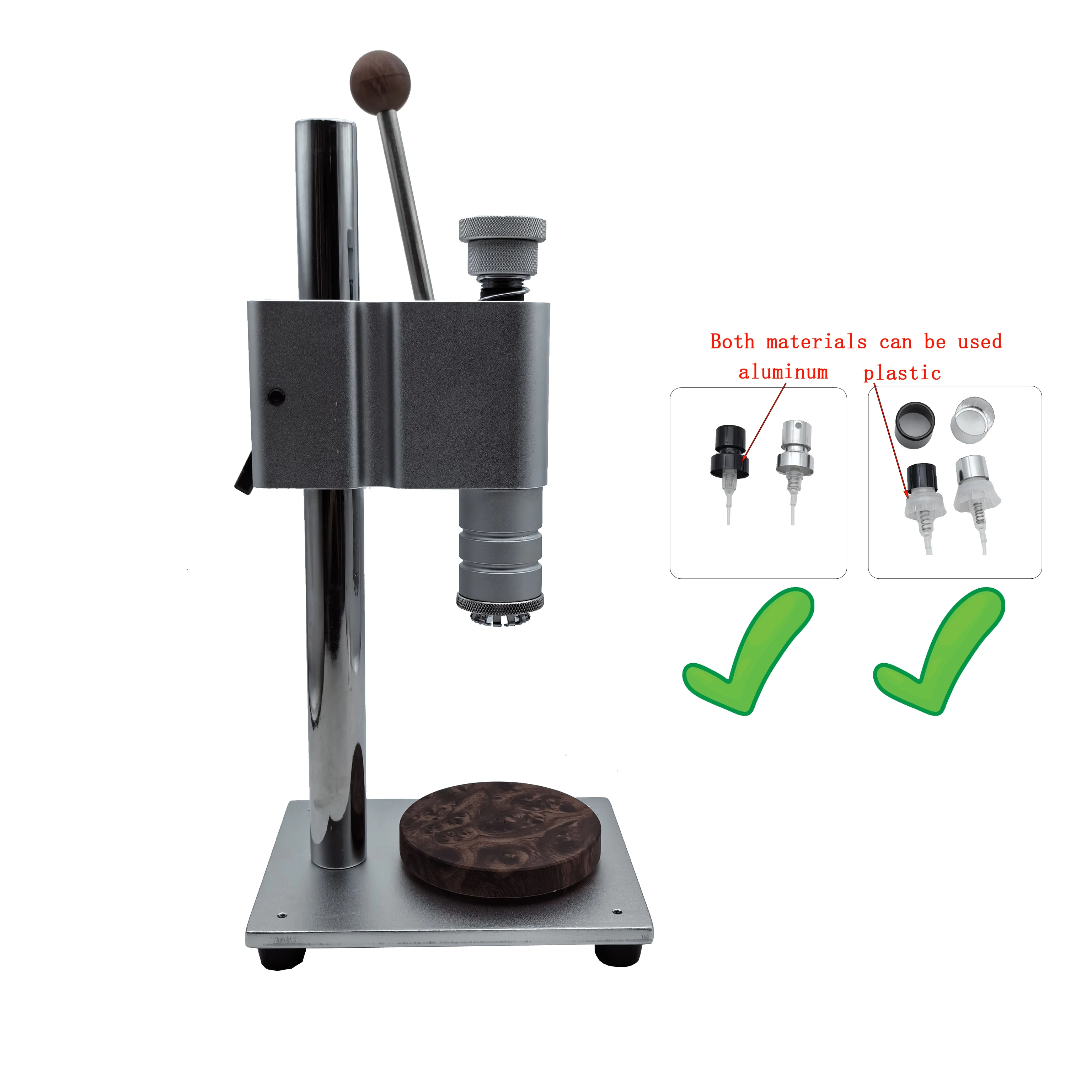 Factory 13MM,15MM Semi-automatic Manual Crimping and Capping Tool Machine for Perfume Bottle,perfume Sprayer Crimping Tool
Factory 13MM,15MM Semi-automatic Manual Crimping and Capping Tool Machine for Perfume Bottle,perfume Sprayer Crimping Tool