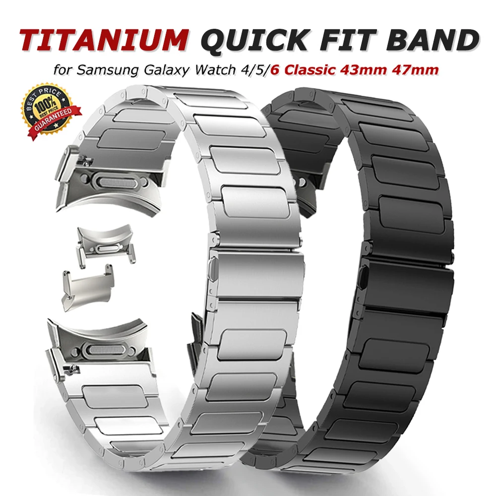 No Gaps Titanium Strap For Samsung Galaxy Watch 6 Classic 47mm 43mm 6/5/4 40mm 44mm 5Pro 45mm Quick Fit Luxury Band For 42 46mm
No Gaps Titanium Strap For Samsung Galaxy Watch 6 Classic 47mm 43mm 6/5/4 40mm 44mm 5Pro 45mm Quick Fit Luxury Band For 42 46mm