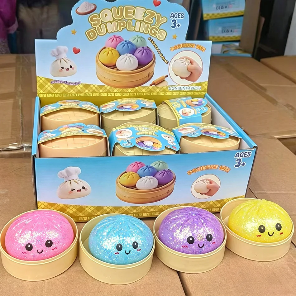 New Realistic Glitter Dumpling Squeeze Toy with Bamboo Steamer Soft TPR Dough Ball Decompression Fidget Toy Creative Funny Gift
New Realistic Glitter Dumpling Squeeze Toy with Bamboo Steamer Soft TPR Dough Ball Decompression Fidget Toy Creative Funny Gift
