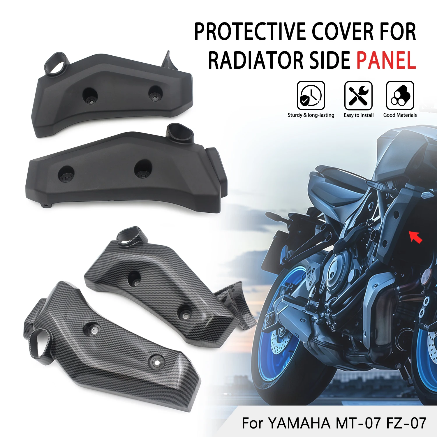 Accessories Moto For YAMAHA MT-07 MT07 FZ-07 FZ07 2025 2026 Water Tank Radiator Side Panels Cover Fairing Kit
Accessories Moto For YAMAHA MT-07 MT07 FZ-07 FZ07 2025 2026 Water Tank Radiator Side Panels Cover Fairing Kit