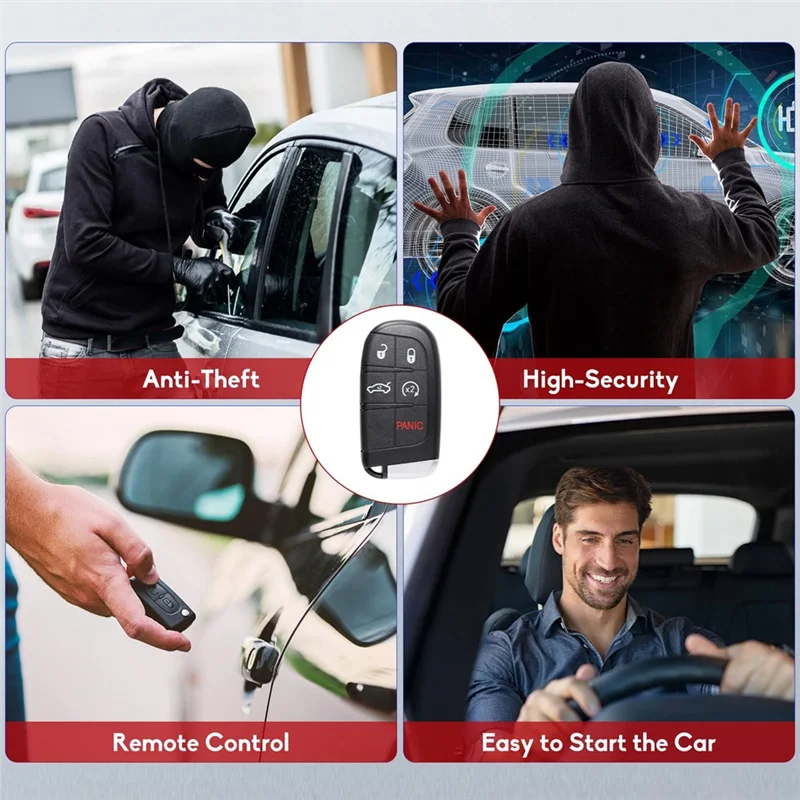 Key Fob, Keyless Entry Remote Control For Jeep Grand Cherokee 2014-2022, M3N-40821302 68143505, 433Mhz 2PCS
Key Fob, Keyless Entry Remote Control For Jeep Grand Cherokee 2014-2022, M3N-40821302 68143505, 433Mhz 2PCS