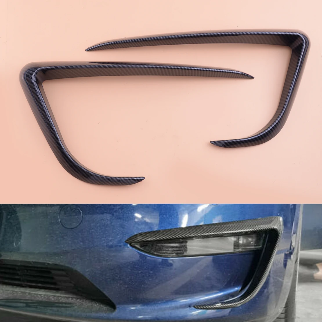 2Pcs Glossy Black Car Front Left Right Fog Light Lamp Cover Trim Frame Fit For Tesla Model Y 2020 2021 2022 Carbon Fiber Texture
2Pcs Glossy Black Car Front Left Right Fog Light Lamp Cover Trim Frame Fit For Tesla Model Y 2020 2021 2022 Carbon Fiber Texture