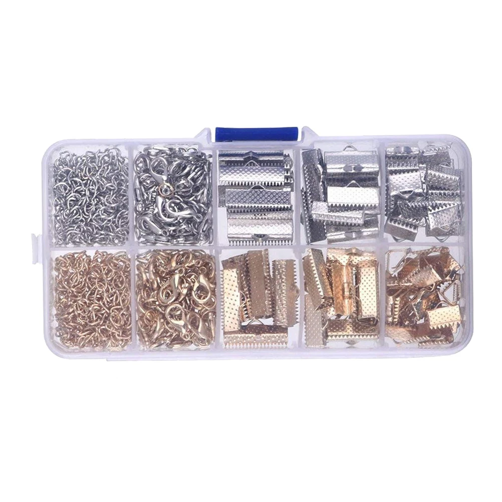 370pcs Lobster Buckle Extension Chain Plated Ribbon Ends Fastener Clasps Textured Crimp Clamps Cord Ends Zipper Clips Jewelry
370pcs Lobster Buckle Extension Chain Plated Ribbon Ends Fastener Clasps Textured Crimp Clamps Cord Ends Zipper Clips Jewelry
