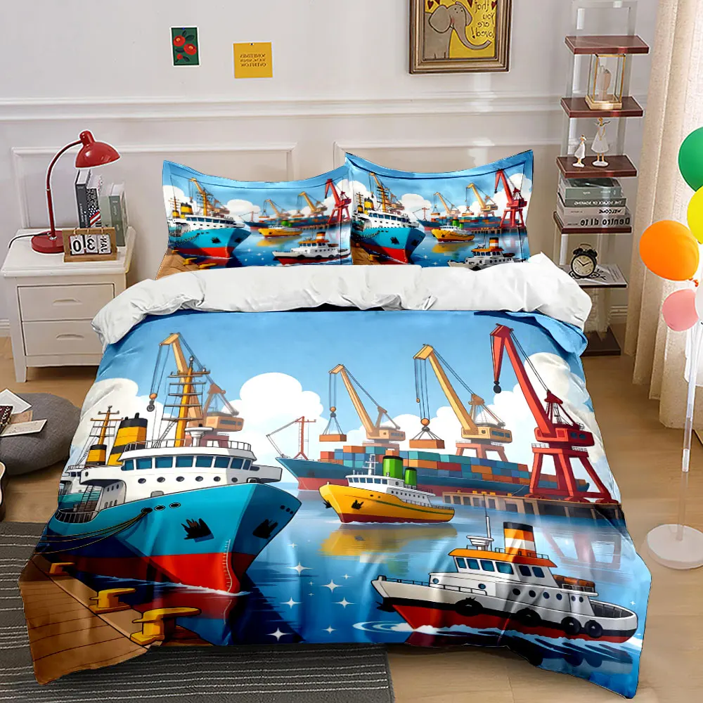 Large cargo ships at port Pattern Duvet Cover Set Digital Print Colorful Polyester Bedding with Zipper Closur for kids gifts
Large cargo ships at port Pattern Duvet Cover Set Digital Print Colorful Polyester Bedding with Zipper Closur for kids gifts