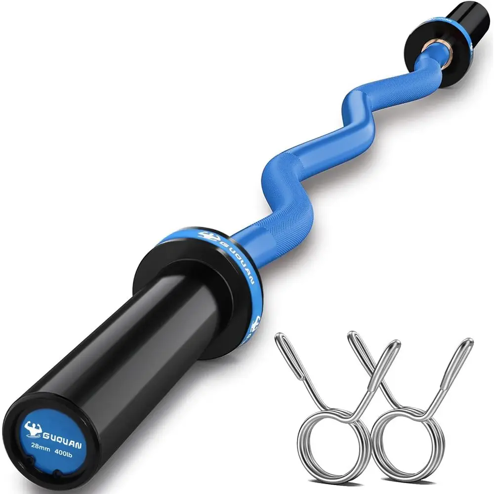 400LB Capacity EZ Curl Bar with Knurled Grip and 2 Weight Plates for Home Gym Exercises
400LB Capacity EZ Curl Bar with Knurled Grip and 2 Weight Plates for Home Gym Exercises