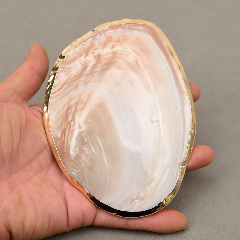 APDGG 2 Pcs Natural Big Pearl Oyster Ornament Mother Of Pearl Shell Gold Edged Freefrom Charms Pendant
APDGG 2 Pcs Natural Big Pearl Oyster Ornament Mother Of Pearl Shell Gold Edged Freefrom Charms Pendant