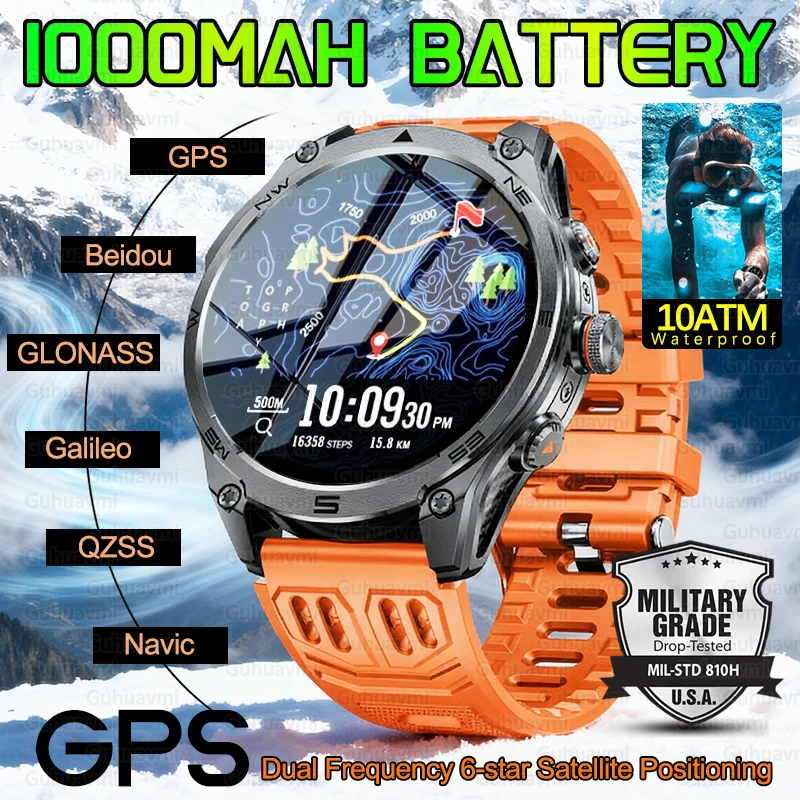 2025 New Outdoors Military GPS Sport Smart Watch Men 1000mAh Large Battery Compass Altimeter 10ATM Waterproof BT Call Smartwatch
2025 New Outdoors Military GPS Sport Smart Watch Men 1000mAh Large Battery Compass Altimeter 10ATM Waterproof BT Call Smartwatch
