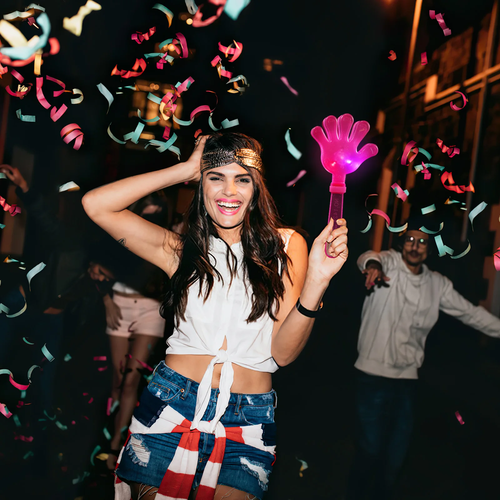 5 Pcs LED Hands Glow Stick Luminescent Noise Maker Clapping Device Child Party Supplies Carnival Fiestas
5 Pcs LED Hands Glow Stick Luminescent Noise Maker Clapping Device Child Party Supplies Carnival Fiestas
