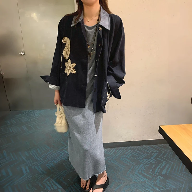 French Style Patchwork Leather Collar Jacket Wide Leg Pants Set Women's Autumn Winter Fashion Casual Comfortable Cotton Outfit
French Style Patchwork Leather Collar Jacket Wide Leg Pants Set Women's Autumn Winter Fashion Casual Comfortable Cotton Outfit