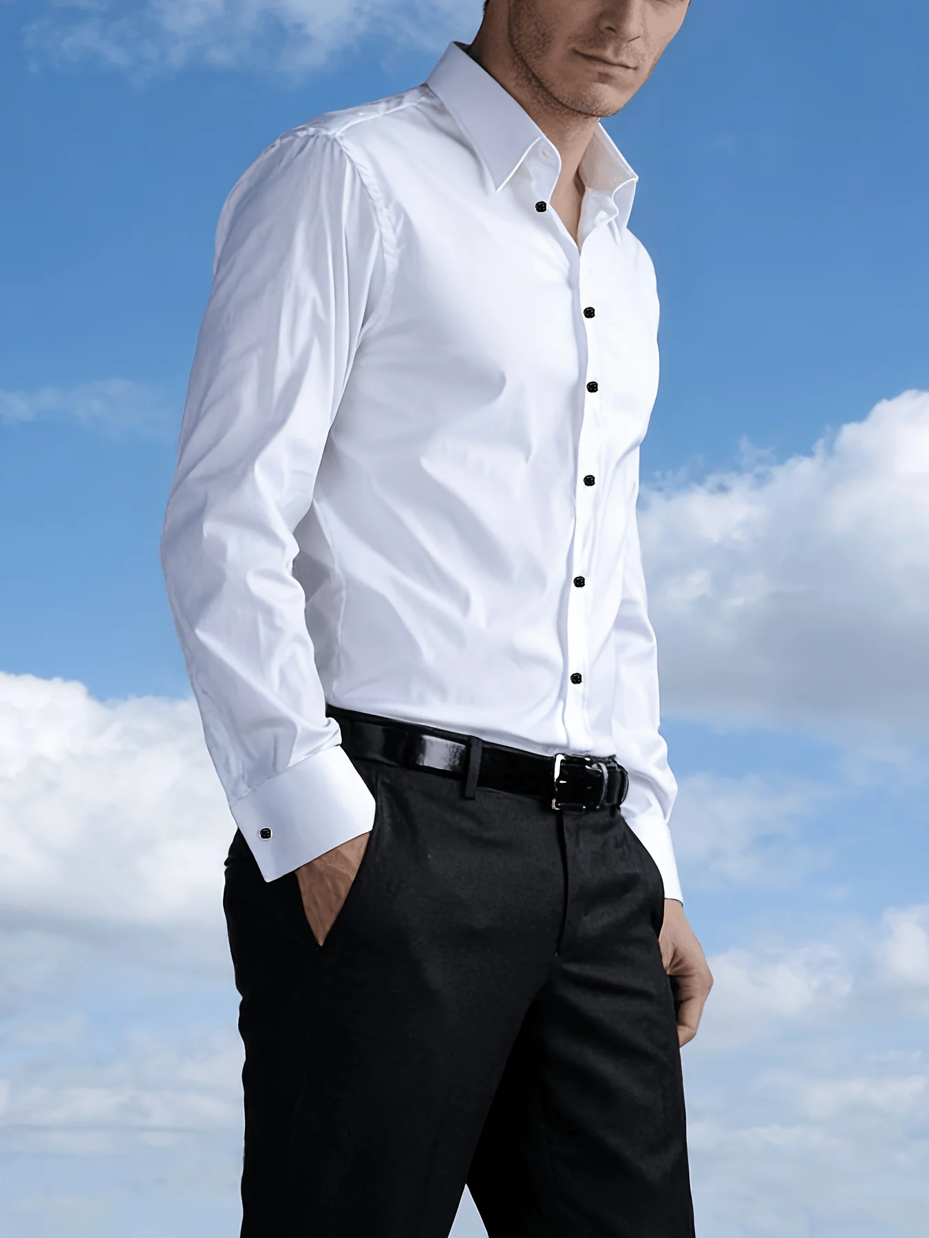 Men's solid-color long-sleeved shirt, suitable for casual daily wear, business shirt, for daily use.
Men's solid-color long-sleeved shirt, suitable for casual daily wear, business shirt, for daily use.