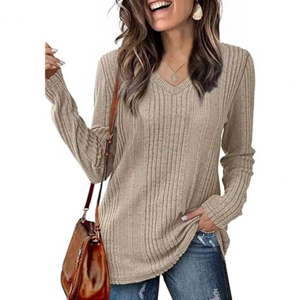 2025 Long-sleeved Knit Sweater Pullover Bottoming Shirt Solid Color Spring Summer Cotton T-shirt V-neck Blouse Slim Women
2025 Long-sleeved Knit Sweater Pullover Bottoming Shirt Solid Color Spring Summer Cotton T-shirt V-neck Blouse Slim Women