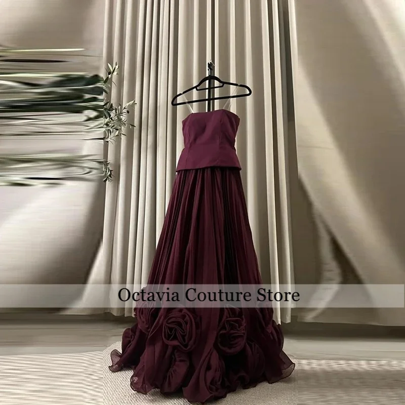 A-line 3D Flowes Arab Prom Dresses Strapless Sleeveless Organza Evening Gown Long Special Occasion Dress Customized
A-line 3D Flowes Arab Prom Dresses Strapless Sleeveless Organza Evening Gown Long Special Occasion Dress Customized