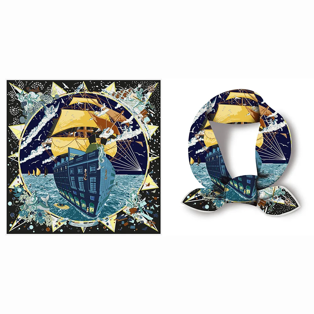 Korean Style Dream Yacht Lady Twill Silk Decorative Small Square Scarf Necktie for Women Summer Spring Autumn Season Polyeste...
Korean Style Dream Yacht Lady Twill Silk Decorative Small Square Scarf Necktie for Women Summer Spring Autumn Season Polyeste...