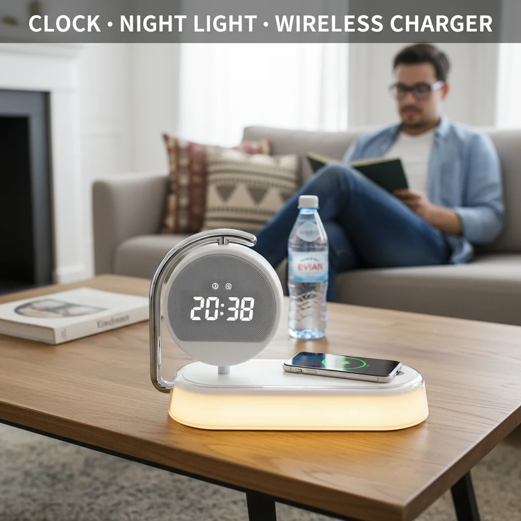 Multifunctional alarm clock with rapid power delivery, digital display, and adjustable ambient glow. A thoughtful gift for loved
Multifunctional alarm clock with rapid power delivery, digital display, and adjustable ambient glow. A thoughtful gift for loved