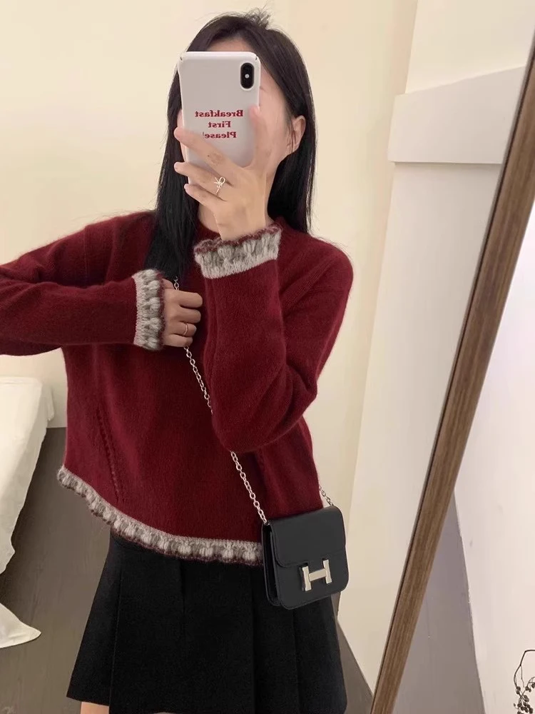 Women's ort Splice Knitted Sweater Base irt Inner Wear Autumn Winter Faionable Casual Sle Comfortable Fit Medium Thi
Women's ort Splice Knitted Sweater Base irt Inner Wear Autumn Winter Faionable Casual Sle Comfortable Fit Medium Thi