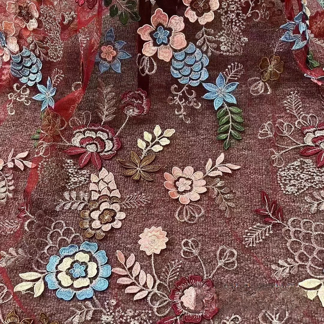 New Multi-color Bilateral Flower Mesh Embroidery Fabric Fashion Women's Clothing Wedding Cheongsam High Quality Sewing Fabrics
New Multi-color Bilateral Flower Mesh Embroidery Fabric Fashion Women's Clothing Wedding Cheongsam High Quality Sewing Fabrics
