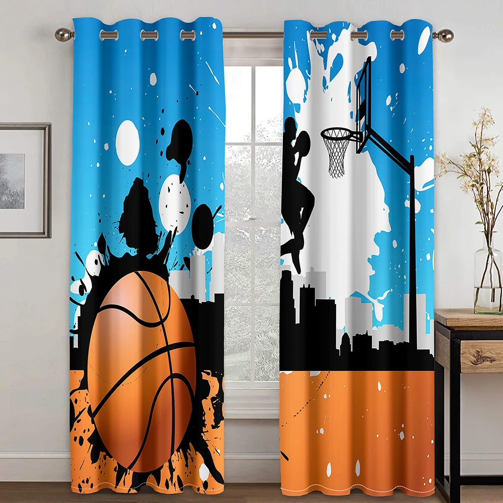Basketball Sports Style 3D Digital Printed Curtain Suitable for Living Room Balcony Home Beautification Two Pieces
Basketball Sports Style 3D Digital Printed Curtain Suitable for Living Room Balcony Home Beautification Two Pieces