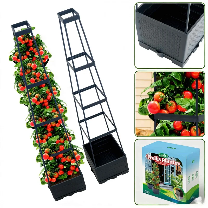Trapezoidal Tomato Climbing Frame 44.8 Inch Self-Watering Planting Pot for Courtyard Balcony Special Climbing Plant Support
Trapezoidal Tomato Climbing Frame 44.8 Inch Self-Watering Planting Pot for Courtyard Balcony Special Climbing Plant Support