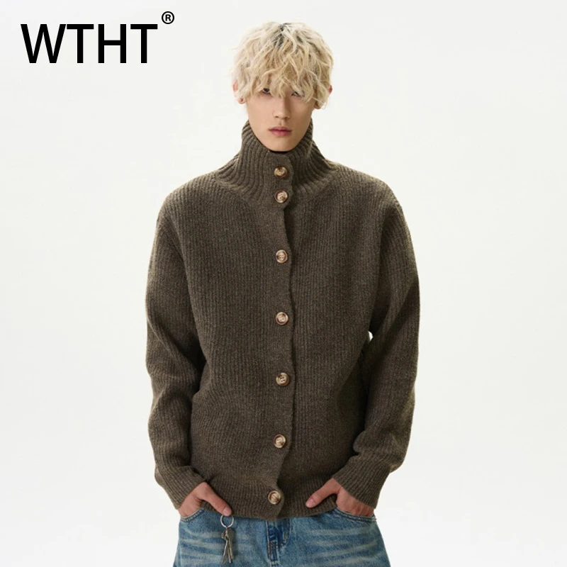 WTHT Vintage 2025 Winter Men's Solid Color Knit Keep Warm Loose Sweater Fashion Stand Collar Single Breasted Jackets Male 2A2584
WTHT Vintage 2025 Winter Men's Solid Color Knit Keep Warm Loose Sweater Fashion Stand Collar Single Breasted Jackets Male 2A2584