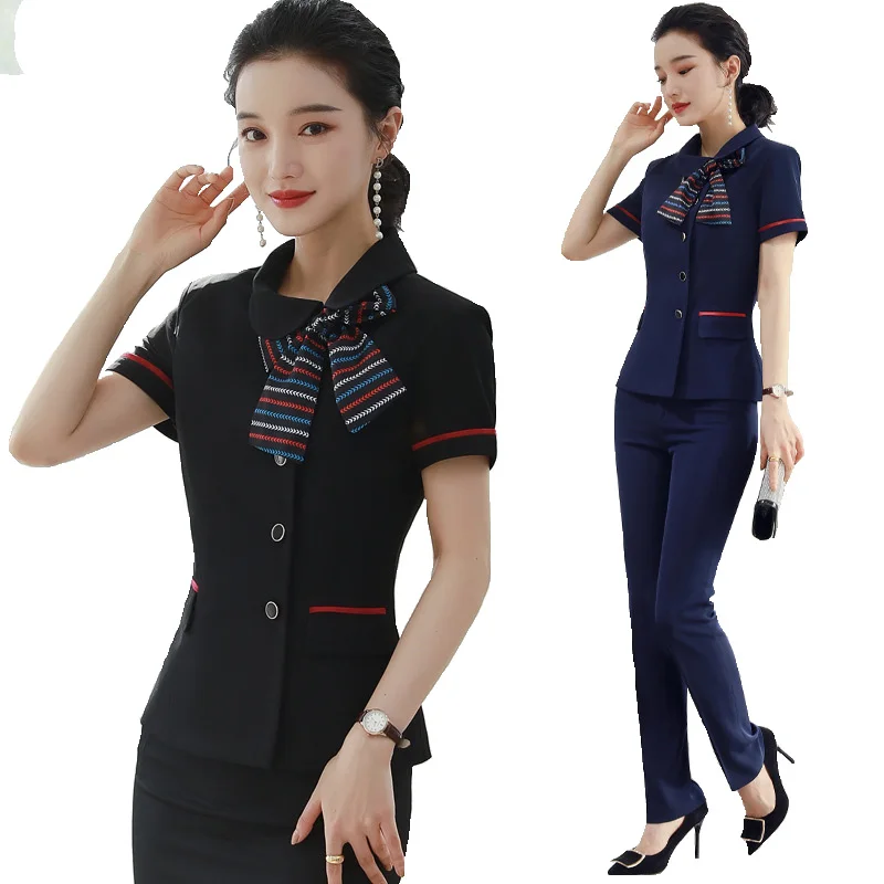 Navy Blue Short Sleeve Skirt Suits Women New Summer Temperament Fashion Business Slim Blazer And Trouser Office Ladies Work Wear
Navy Blue Short Sleeve Skirt Suits Women New Summer Temperament Fashion Business Slim Blazer And Trouser Office Ladies Work Wear