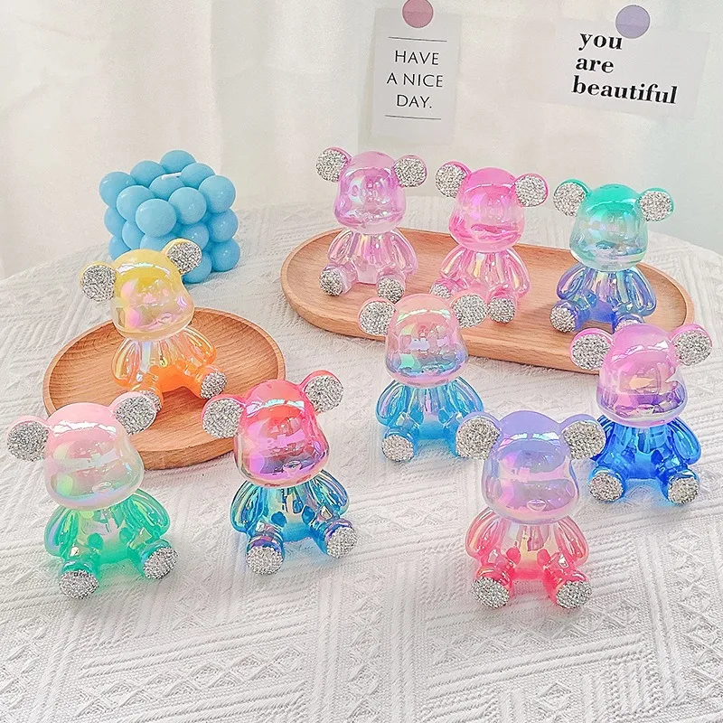 Nordic Resin Bear Figurines Transparent Electroplated Little Bear with Diamonds Decoration Crafts Home Decor Car Accessories
Nordic Resin Bear Figurines Transparent Electroplated Little Bear with Diamonds Decoration Crafts Home Decor Car Accessories