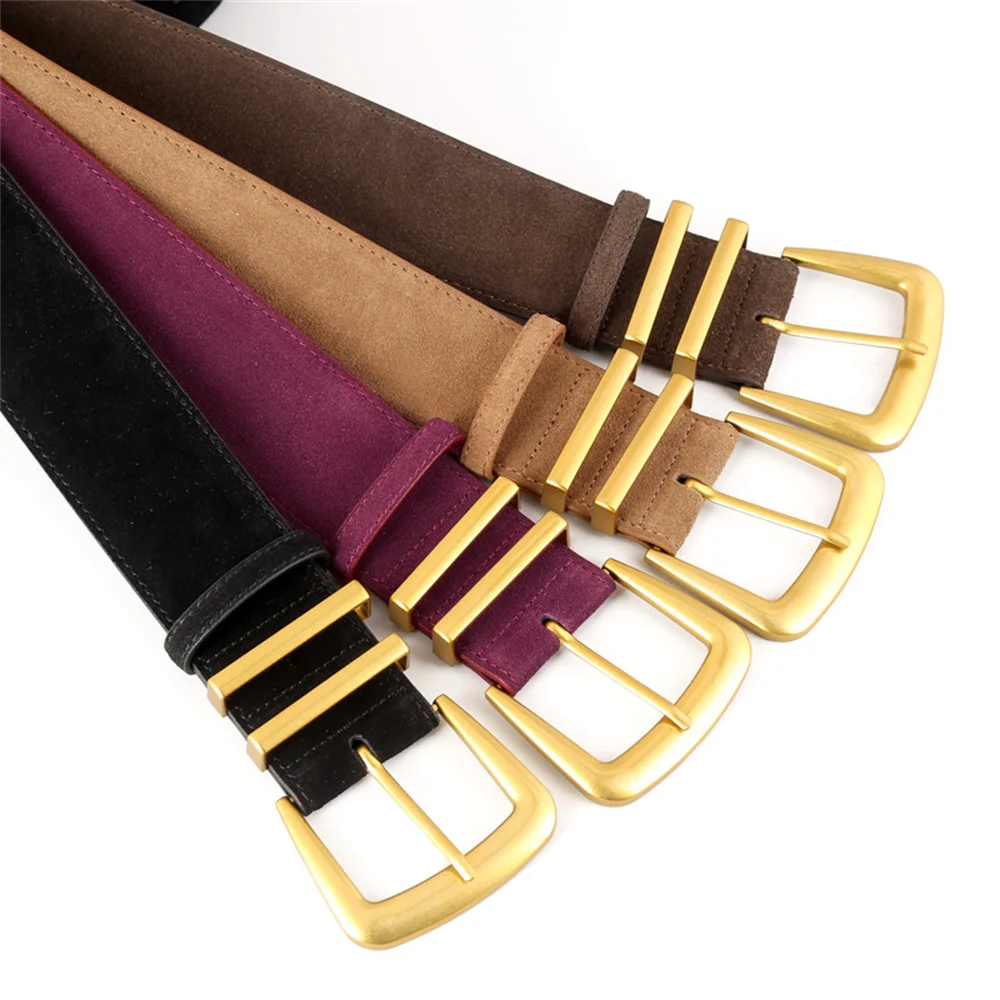 Замшевый поясной ремень для женщин, модный универсальный ремень с украшением юбки, джинсы, нежный ремень из натуральной кожи золотого цвета с пряжкой
Замшевый поясной ремень для женщин, модный универсальный ремень с украшением юбки, джинсы, нежный ремень из натуральной кожи золотого цвета с пряжкой