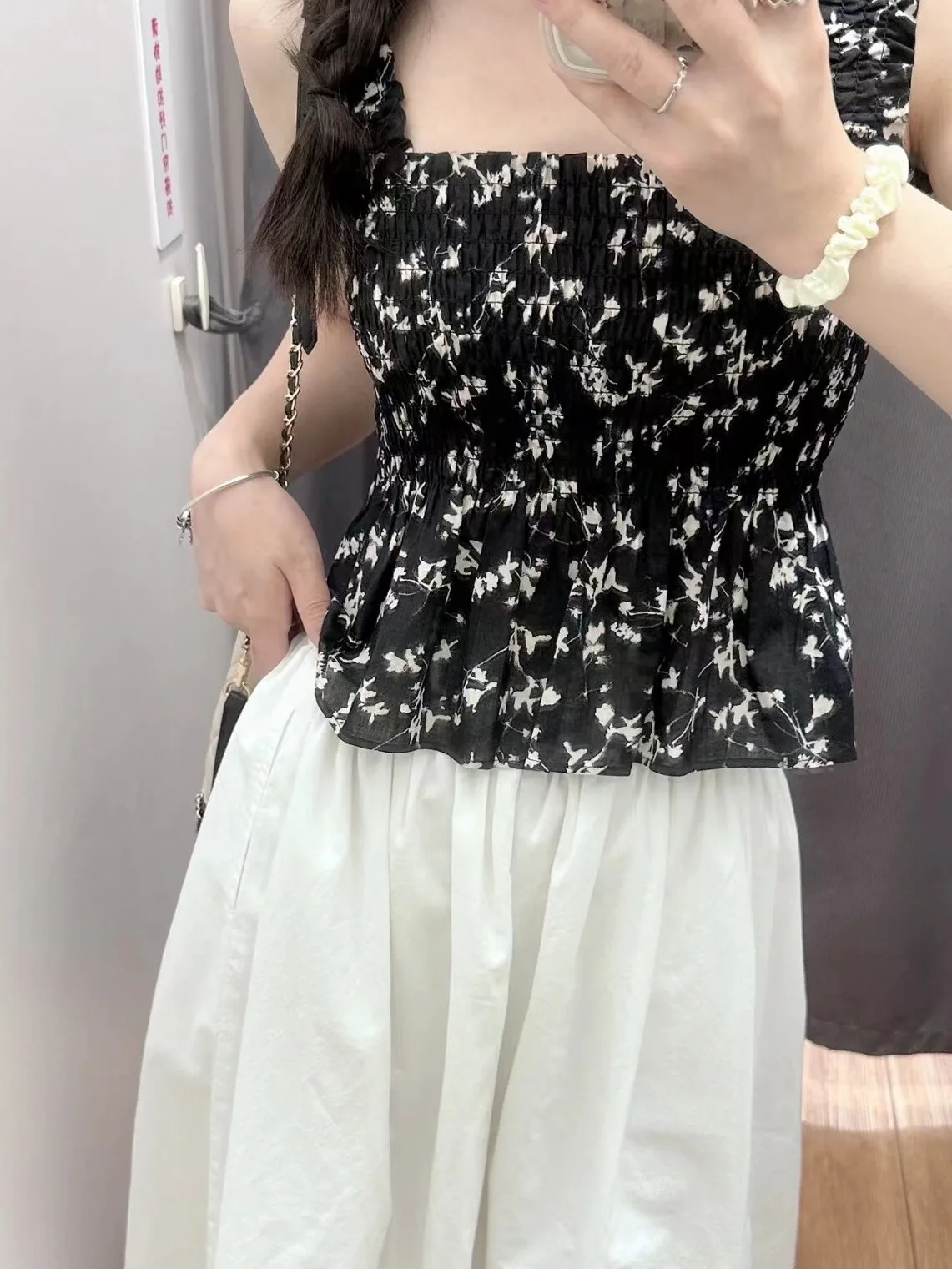 Женские хлопковые сборки irt Svel Top Strap Summer Small irt Pure Cotton Sweet Sle Прямой крой Дышащая кожа-Fr...
Женские хлопковые сборки irt Svel Top Strap Summer Small irt Pure Cotton Sweet Sle Прямой крой Дышащая кожа-Fr...