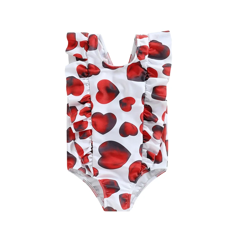 Summer New Girl Swimsuit 2-7Y Toddler Heart Printed Swimwear Baby Girls OnePiece Round Neck Ruffle Bath Bikini Clothes
Summer New Girl Swimsuit 2-7Y Toddler Heart Printed Swimwear Baby Girls OnePiece Round Neck Ruffle Bath Bikini Clothes