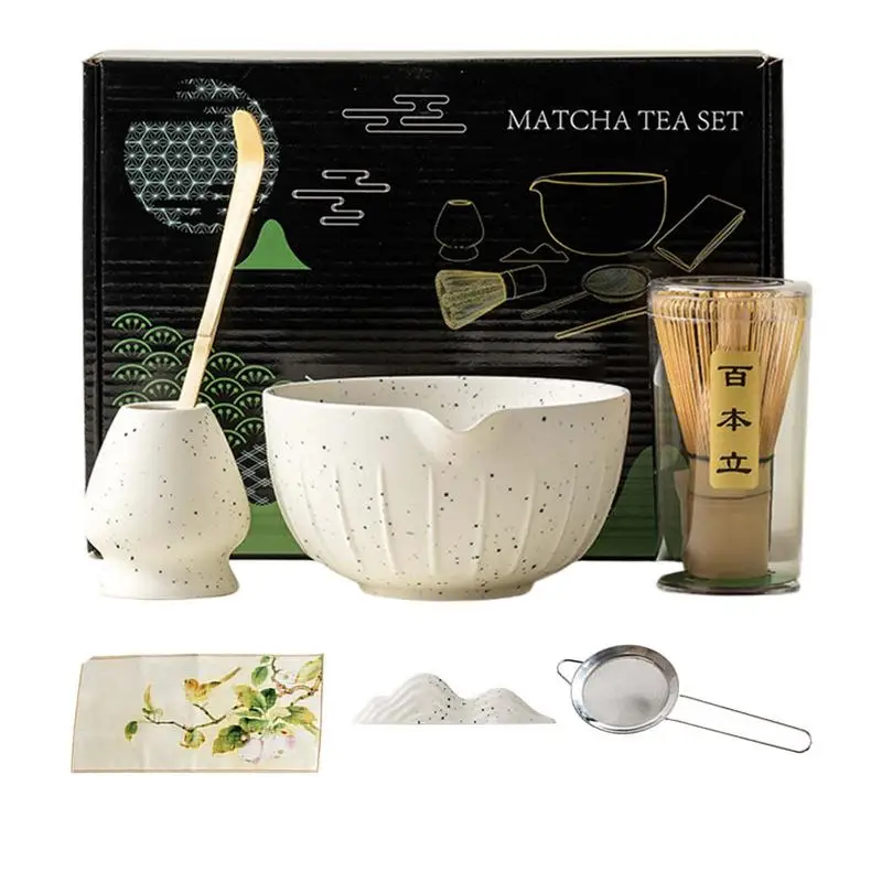 NEW 7pcs/set Japanese Ceramic Matcha Gift Box Matcha Tea Set With Whisk And Bowl Sumptuous Grinder Brush Tea Tools Hold
NEW 7pcs/set Japanese Ceramic Matcha Gift Box Matcha Tea Set With Whisk And Bowl Sumptuous Grinder Brush Tea Tools Hold