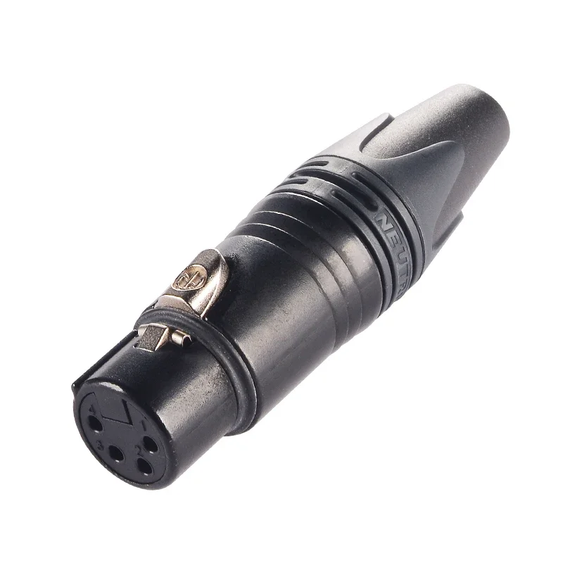NEUTRIK 4 Core NC4MXX-B Male / Female Plug Gold And Silver With Color Ring And Tail XLR Plug
NEUTRIK 4 Core NC4MXX-B Male / Female Plug Gold And Silver With Color Ring And Tail XLR Plug