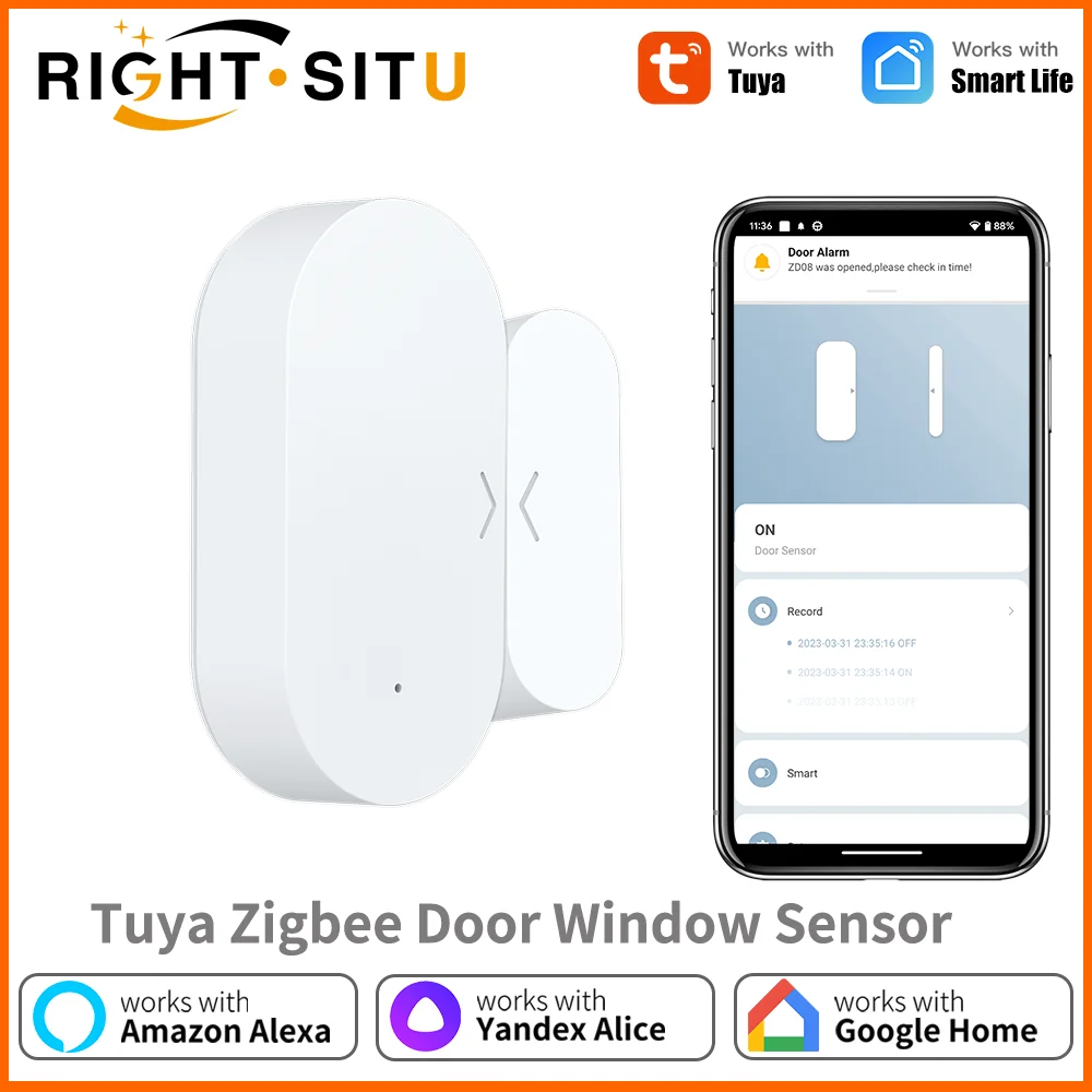 Датчик Zigbee 3,0, датчик двери, окна, приложение, удаленная работа с Tuya Smart Life Alexa Yandex ZHA Zigbee2Mqtt, требуется Zigbee Hub
Датчик Zigbee 3,0, датчик двери, окна, приложение, удаленная работа с Tuya Smart Life Alexa Yandex ZHA Zigbee2Mqtt, требуется Zigbee Hub