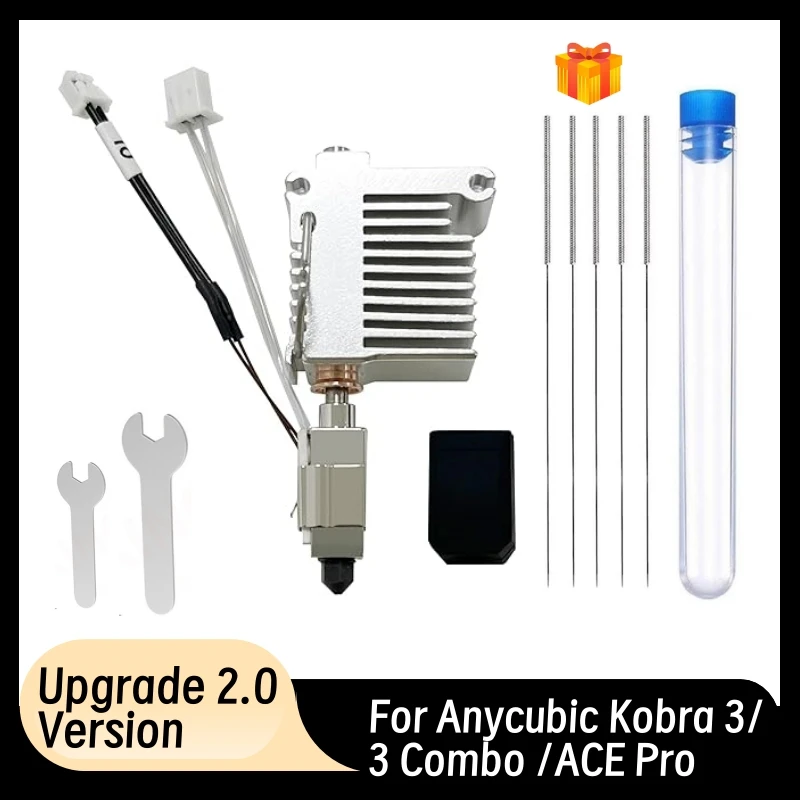 Ceramic Hotend Kit 2.0 For Anycubic Kobra 3/ACE Pro - 300°C Hardened Nozzle & Silicone Cover with Titanium Heatbreak
Ceramic Hotend Kit 2.0 For Anycubic Kobra 3/ACE Pro - 300°C Hardened Nozzle & Silicone Cover with Titanium Heatbreak
