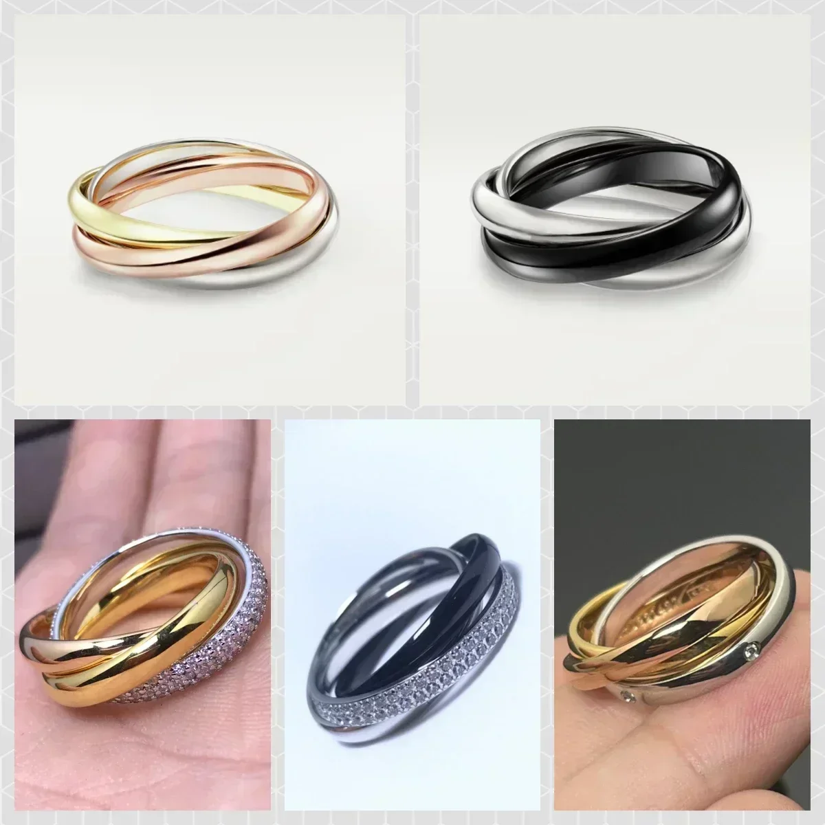 2025 New 925 silver Hot Sale High Quality Jewelry Silver Jewelry Classic Three Ring Ring TRINITY Ring Women Jewelry Gift
2025 New 925 silver Hot Sale High Quality Jewelry Silver Jewelry Classic Three Ring Ring TRINITY Ring Women Jewelry Gift