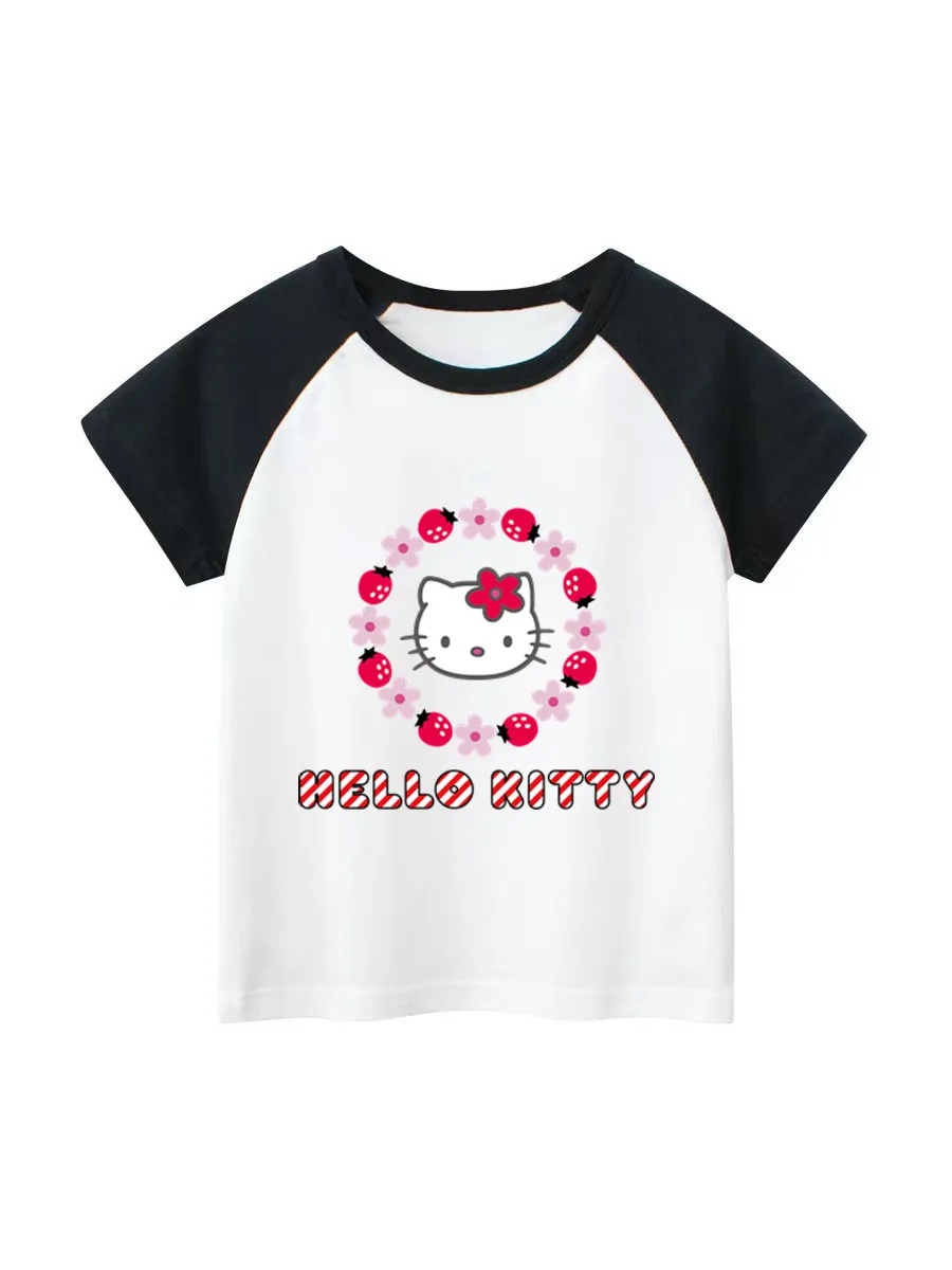 Cat Hello Kitty Short Sleeve Cotton T Shirt for Girls Pure Cute Trend Tops 18M-8T T-shirt Girls Clothes Ropa Para Niña
Cat Hello Kitty Short Sleeve Cotton T Shirt for Girls Pure Cute Trend Tops 18M-8T T-shirt Girls Clothes Ropa Para Niña
