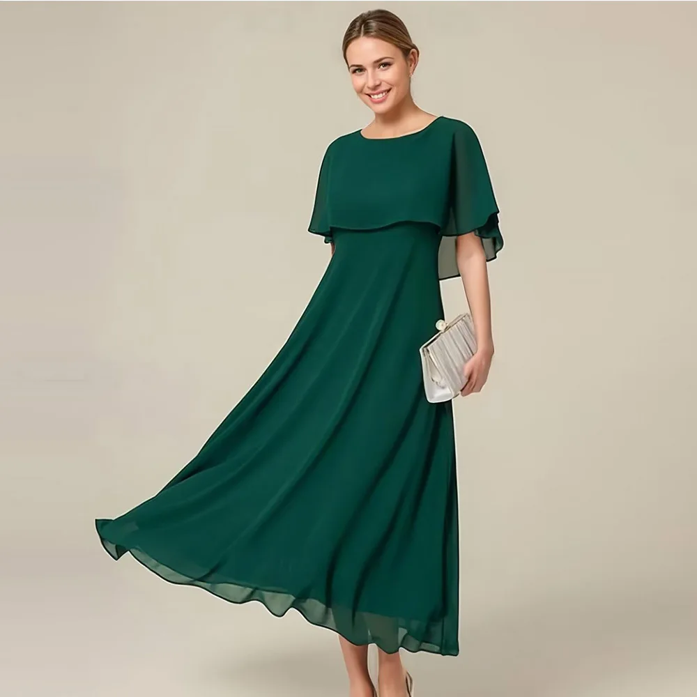 Customized Exquisite Mother of The Bride Dresses Tea Length for Women Wedding with Sleeves Chiffon Formal Dress 2025
Customized Exquisite Mother of The Bride Dresses Tea Length for Women Wedding with Sleeves Chiffon Formal Dress 2025