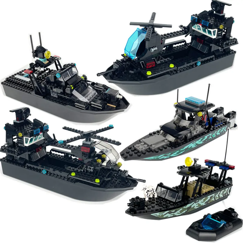 City Police Ship Army speedboat Building Blocks Creative Military Warship Model Assemble Bricks Toy Gift For Kids Children
City Police Ship Army speedboat Building Blocks Creative Military Warship Model Assemble Bricks Toy Gift For Kids Children