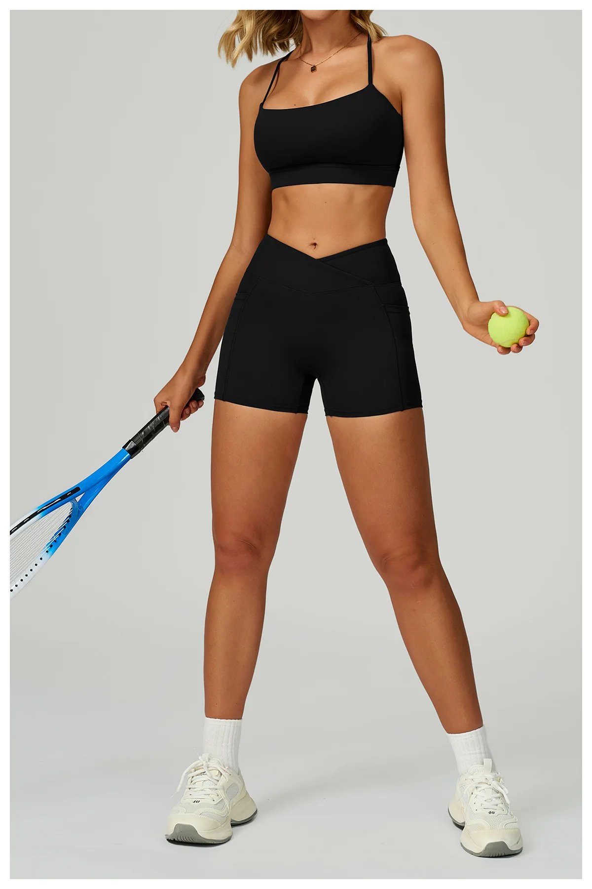 Nude yoga set, hollowed-out beauty back yoga wear, high-waisted, tight-fitting running and fitness set for women Black bra short
Nude yoga set, hollowed-out beauty back yoga wear, high-waisted, tight-fitting running and fitness set for women Black bra short