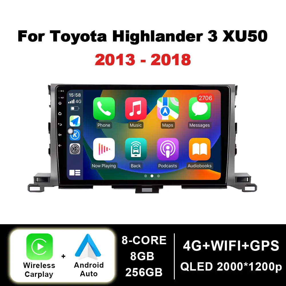 10'' for Toyota Highlander 3 XU50 2013 - 2018 Car Radio Multimedia Player BT DSP Stereo Android Intelligent System GPS Navi
10'' for Toyota Highlander 3 XU50 2013 - 2018 Car Radio Multimedia Player BT DSP Stereo Android Intelligent System GPS Navi
