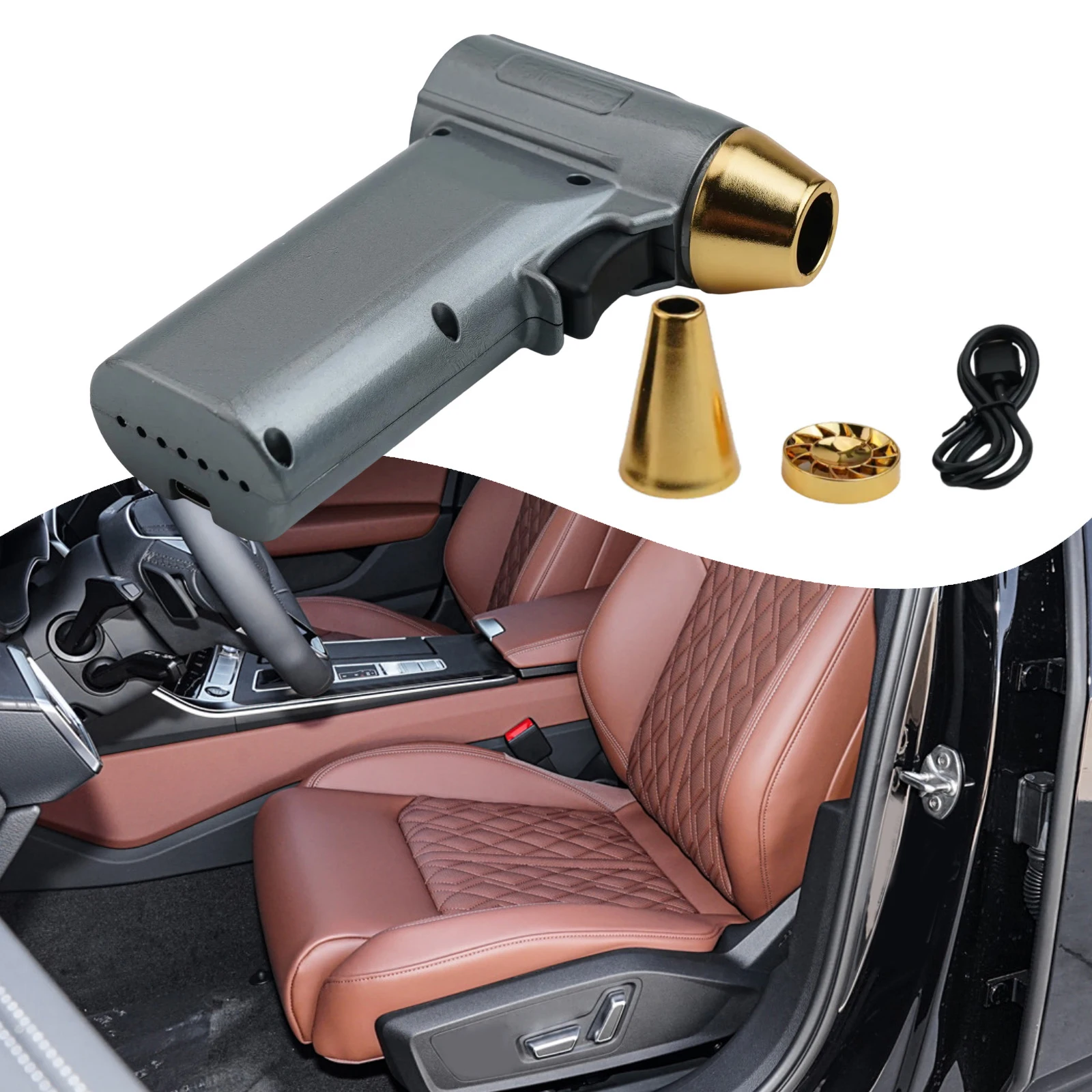Dust Blower 130000RPM Turbo Blower Strong Turbofan Brushless Motor USB Rechargeable Power Cord 1A 200W Fan Cover Car Electronic
Dust Blower 130000RPM Turbo Blower Strong Turbofan Brushless Motor USB Rechargeable Power Cord 1A 200W Fan Cover Car Electronic