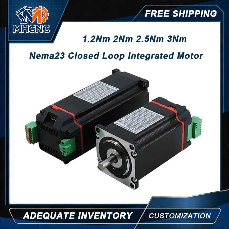 MHCNC Nema23 Closed Loop Stepper Motor 1.2-3Nm 8mm Shaft Integrated Hybrid Servo Driver For CNC 3D Printer Robot Automation
MHCNC Nema23 Closed Loop Stepper Motor 1.2-3Nm 8mm Shaft Integrated Hybrid Servo Driver For CNC 3D Printer Robot Automation