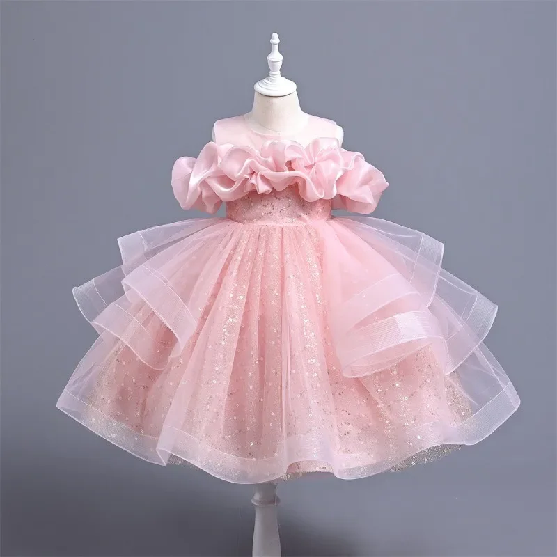 Baby Girl Princess Dress Sleeveless Mesh Christening Wedding Gown for 2-7 Years First Birthday Celebration
Baby Girl Princess Dress Sleeveless Mesh Christening Wedding Gown for 2-7 Years First Birthday Celebration
