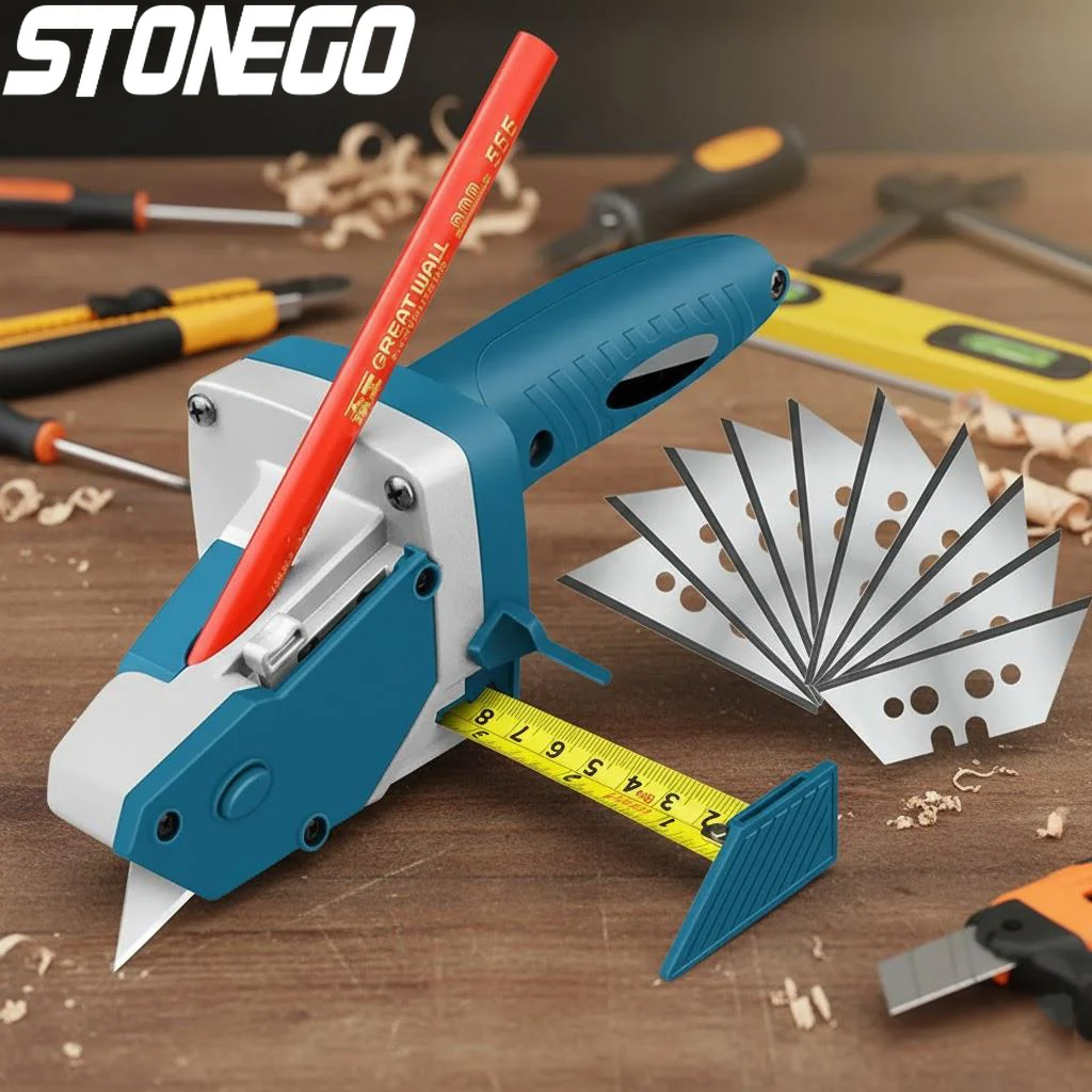 STONEGO Plasterboard Cutter Scriber Board Plaster Edger Auto Cutting Tool for Home Woodworking with Scale
STONEGO Plasterboard Cutter Scriber Board Plaster Edger Auto Cutting Tool for Home Woodworking with Scale
