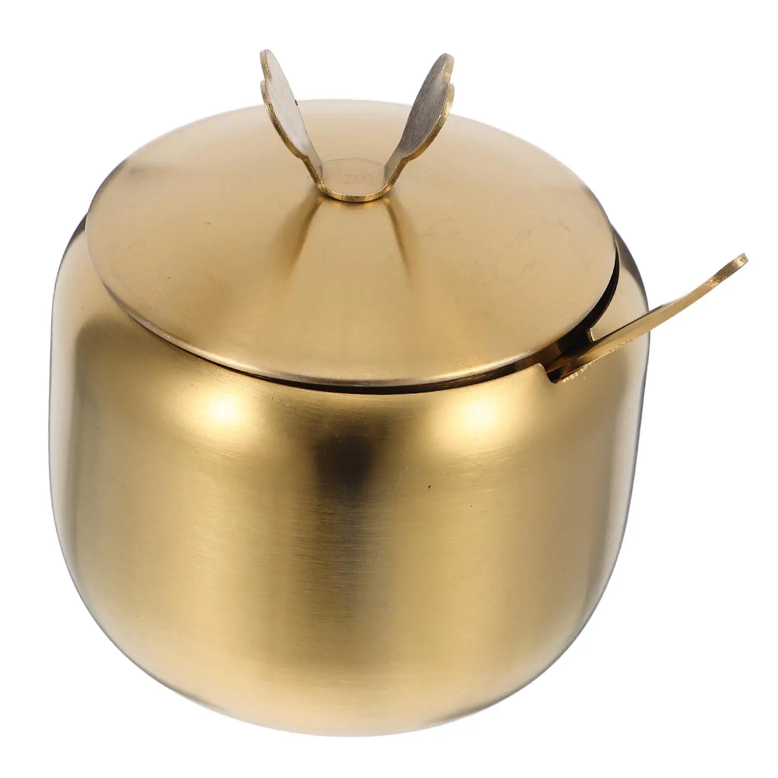 Stainless Steel Sugar Bowl Container Holder with Lid Condiment Pots Multipurpose Golden Spice Jar Spoon
Stainless Steel Sugar Bowl Container Holder with Lid Condiment Pots Multipurpose Golden Spice Jar Spoon
