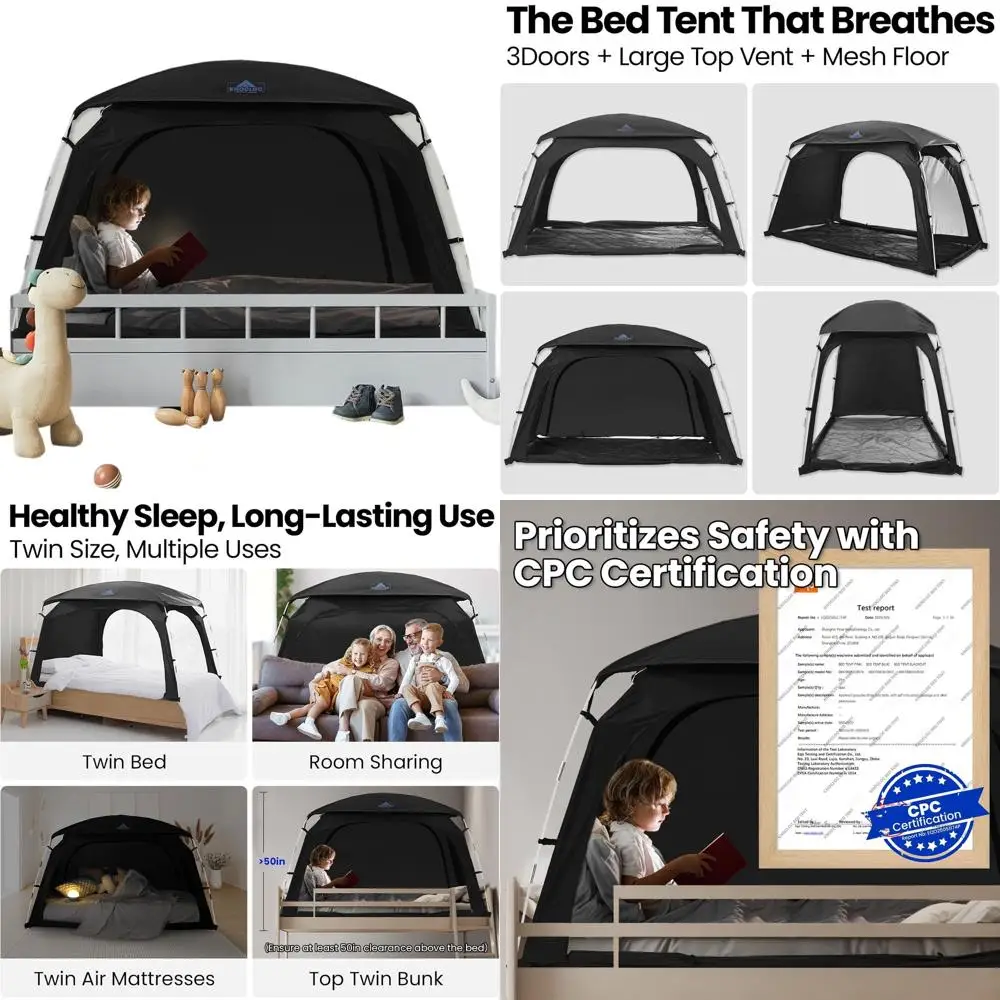 Breathable Sensory Bed Tent for Twin Beds, Ideal for Autism, Anxiety Relief, and Long-Term Comfort
Breathable Sensory Bed Tent for Twin Beds, Ideal for Autism, Anxiety Relief, and Long-Term Comfort