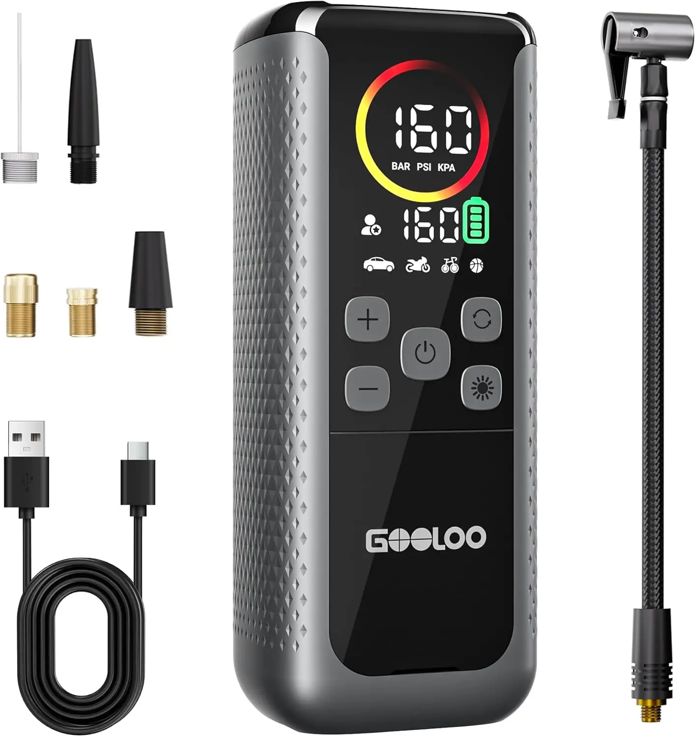 Dual-Cylinder Portable Tire Inflator with LED Screen, Fast Air Pump for Cars and Bikes, Auto Shut-off
Dual-Cylinder Portable Tire Inflator with LED Screen, Fast Air Pump for Cars and Bikes, Auto Shut-off