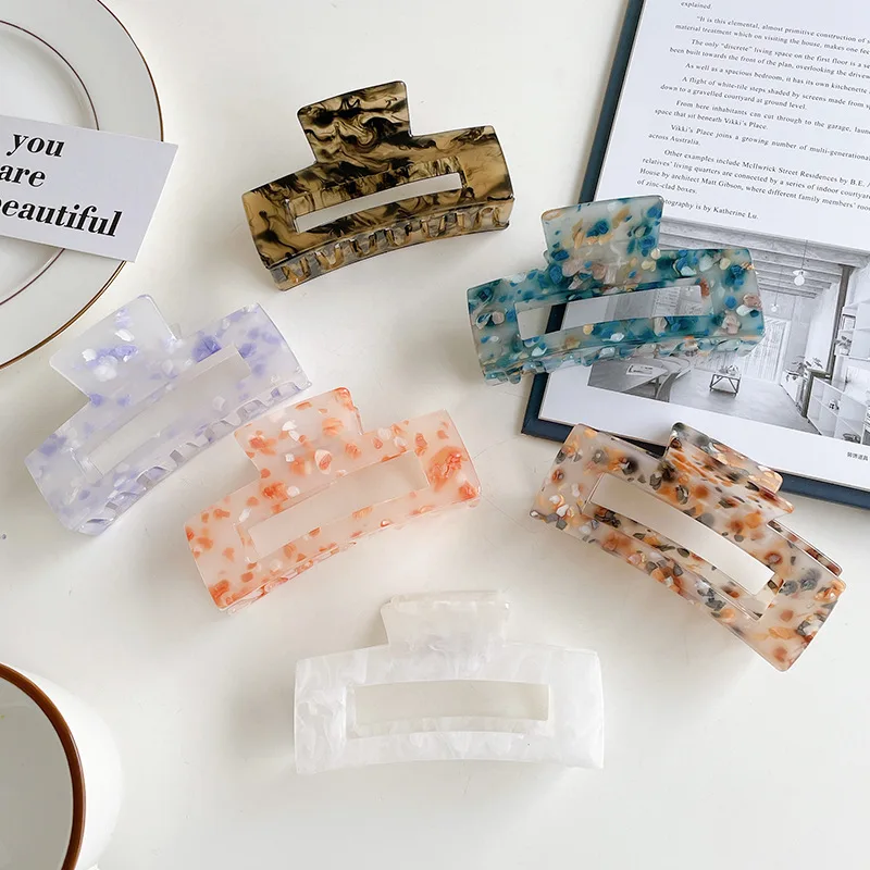 Retro Korean New 10.5cm Geometric Hollow Rectangle Hair Clip Fashion High -End Acrylic Large Shark CLip Hair Accessories
Retro Korean New 10.5cm Geometric Hollow Rectangle Hair Clip Fashion High -End Acrylic Large Shark CLip Hair Accessories